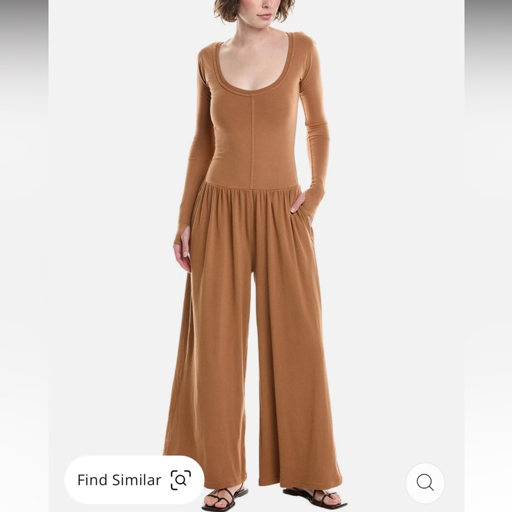 Free people hot shot wide leg jumpsuit
